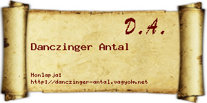 Danczinger Antal névjegykártya
